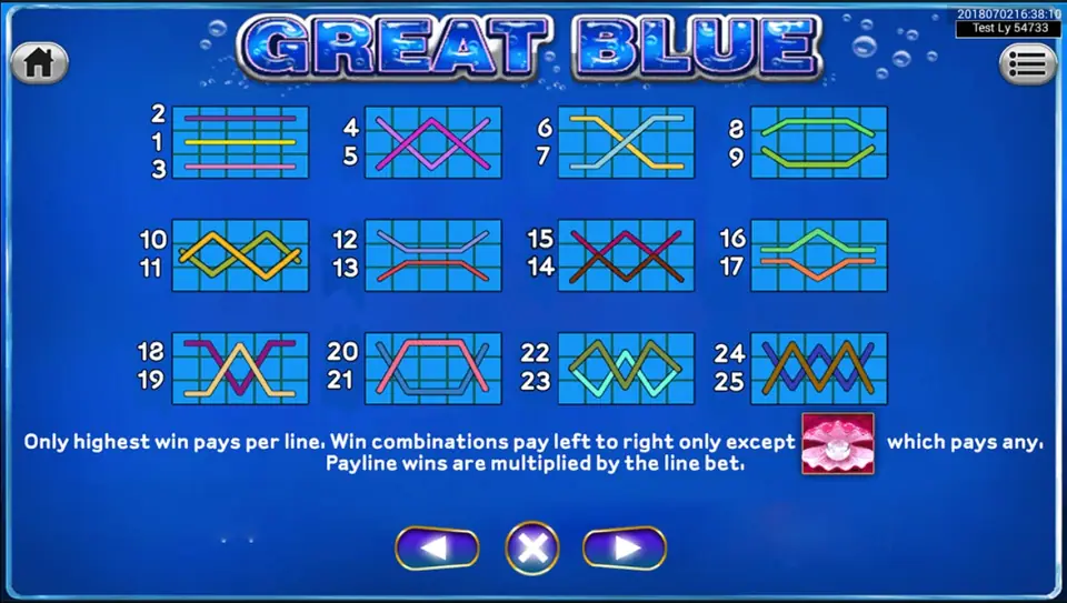 Free spin counter and multiplier shown during Great Blue free spins