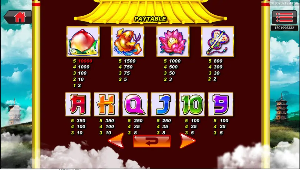 Coin value and coins-per-line controls in Great Stars