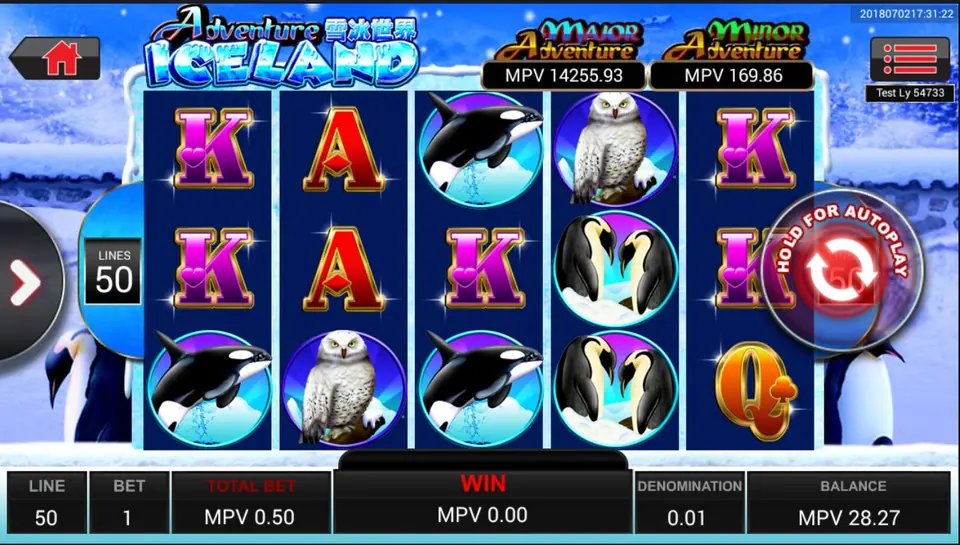 Iceland slot reels on a snowy backdrop with the walrus symbol