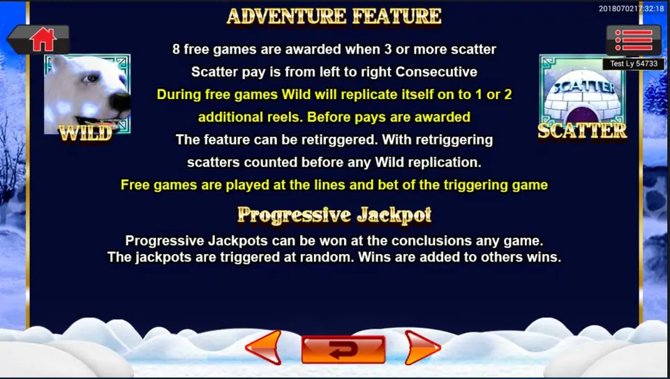 Iceland free games screen with the spin counter